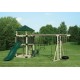 Swing Kingdom Deluxe Kastle Tower Vinyl Swing Set KC5 - 4 Color Options - kc5-almond-green.jpg