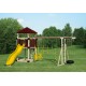 Swing Kingdom Deluxe Kastle Tower Vinyl Swing Set KC5 - 4 Color Options - kc5-almond-yellow-red.jpg