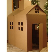 Cardboard Playhouse Corrugated Box Play House - Palmer's Playhouse Stands Almost 5 feet tall