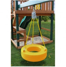 Residential Plastic Tire Swing - Yellow